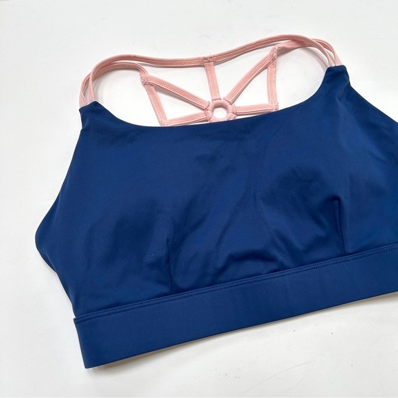 Sol & Mane Alexandria Strappy Two Tone Bra in Royal Blue & Blush, Size Medium - Picture 5 of 12